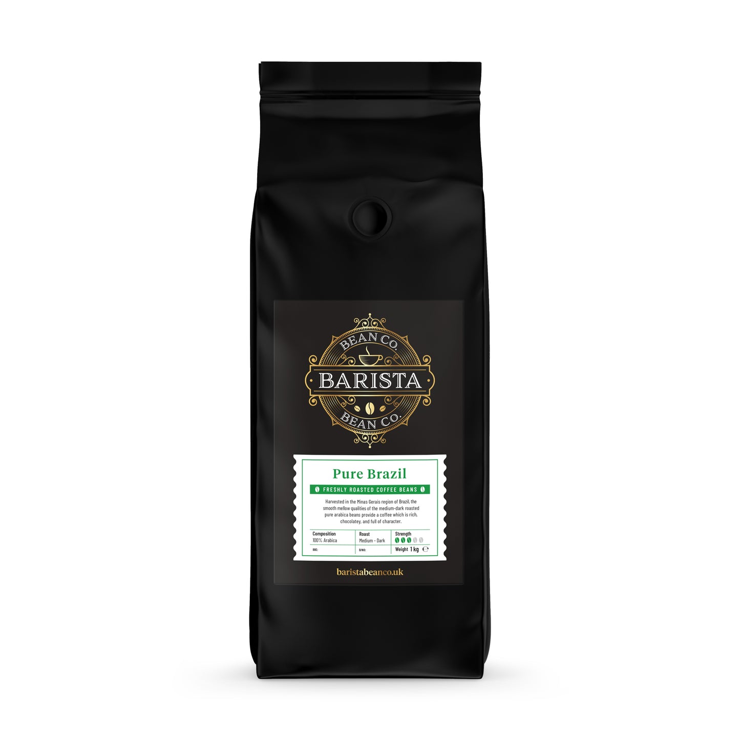 Pure Brazil Coffee (Beans or Ground) - By Barista Bean Co.