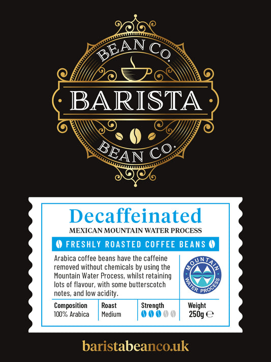 Decaffeinated Coffee (Beans or Ground) - By Barista Bean Co.
