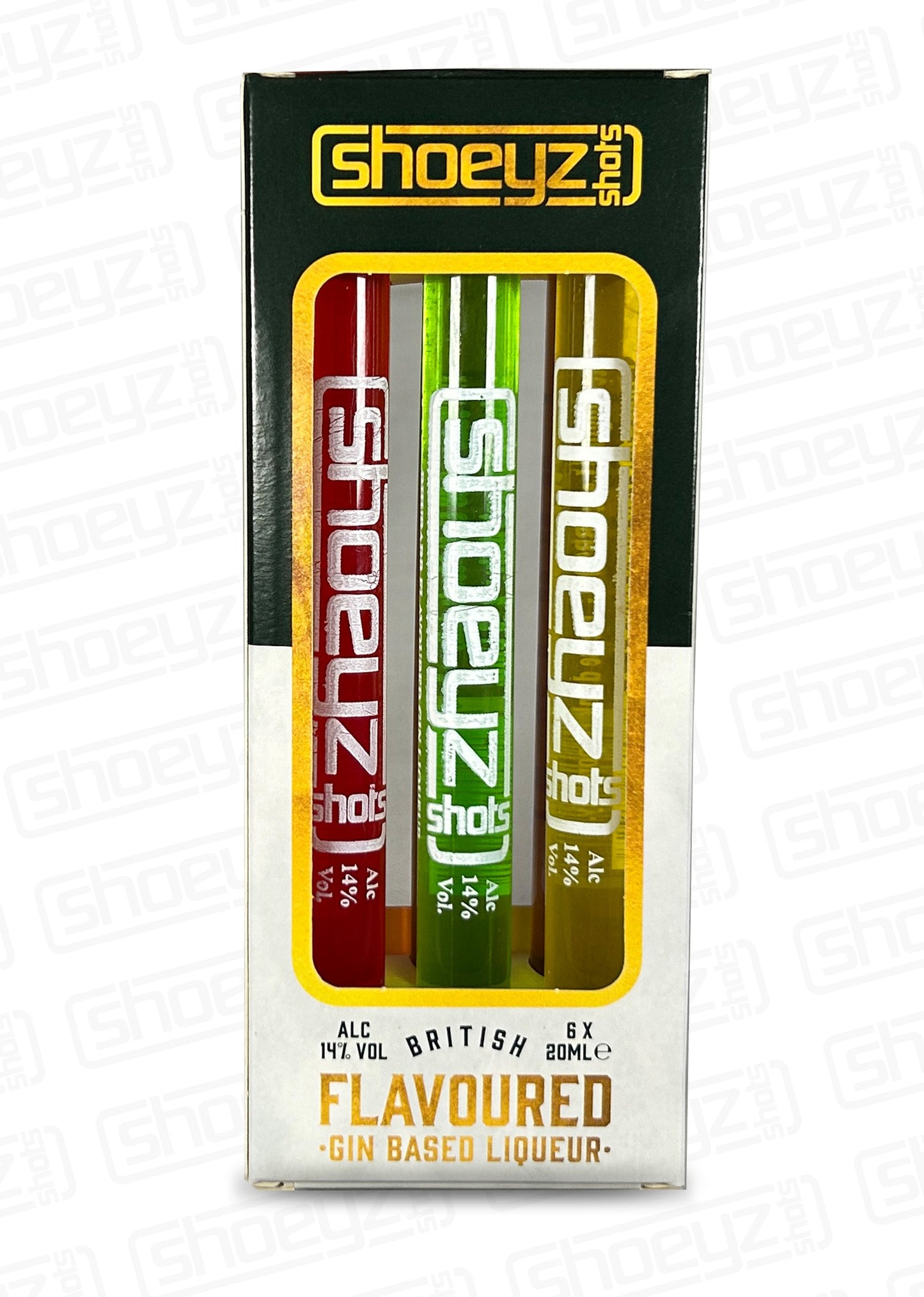 shoeyz gin test tube shots 6 pack