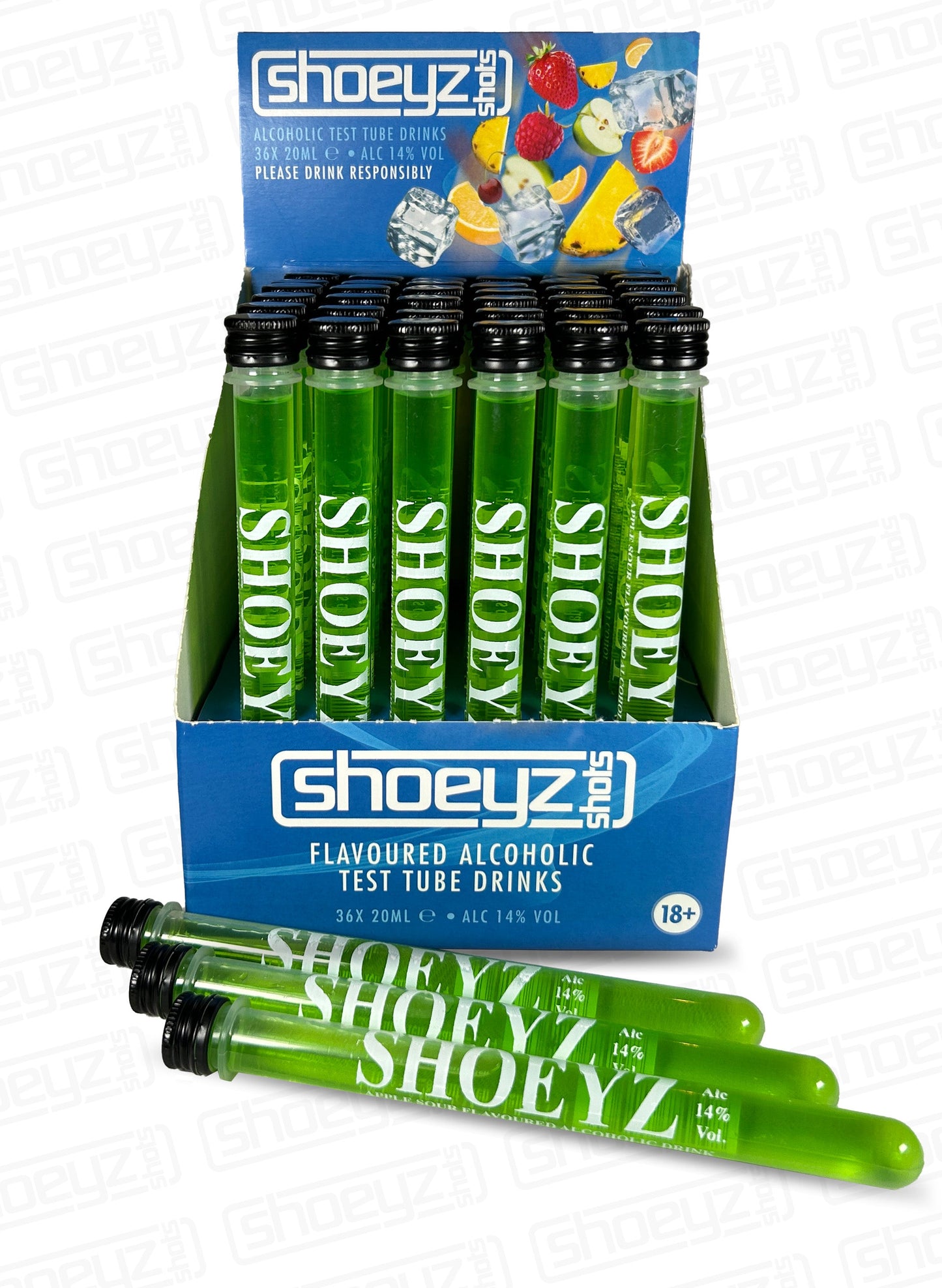 shoeyz vodka tube shots apple sour