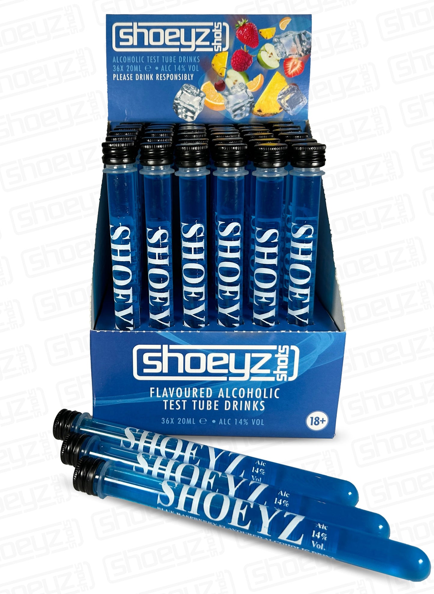 shoeyz vodka tube shots blue raspberry