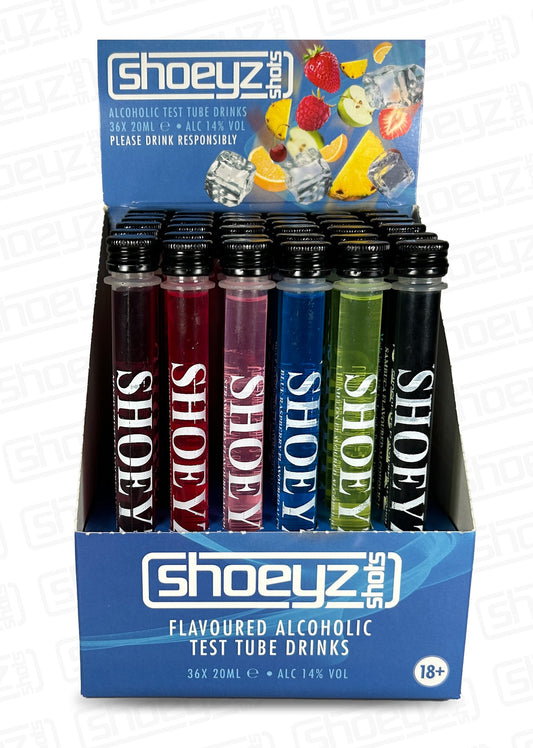 shoeyz vodka test tube shots multi flavours