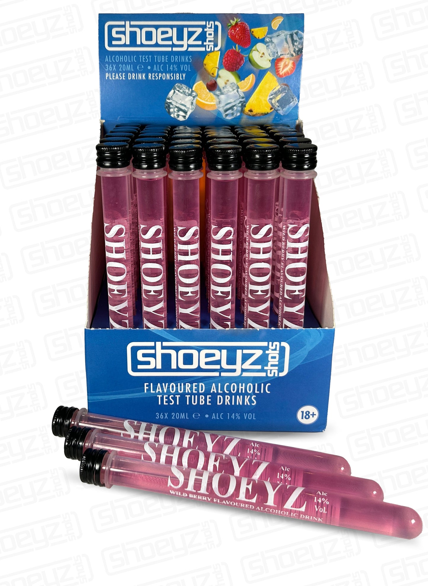 shoeyz vodka tube shots wild berry