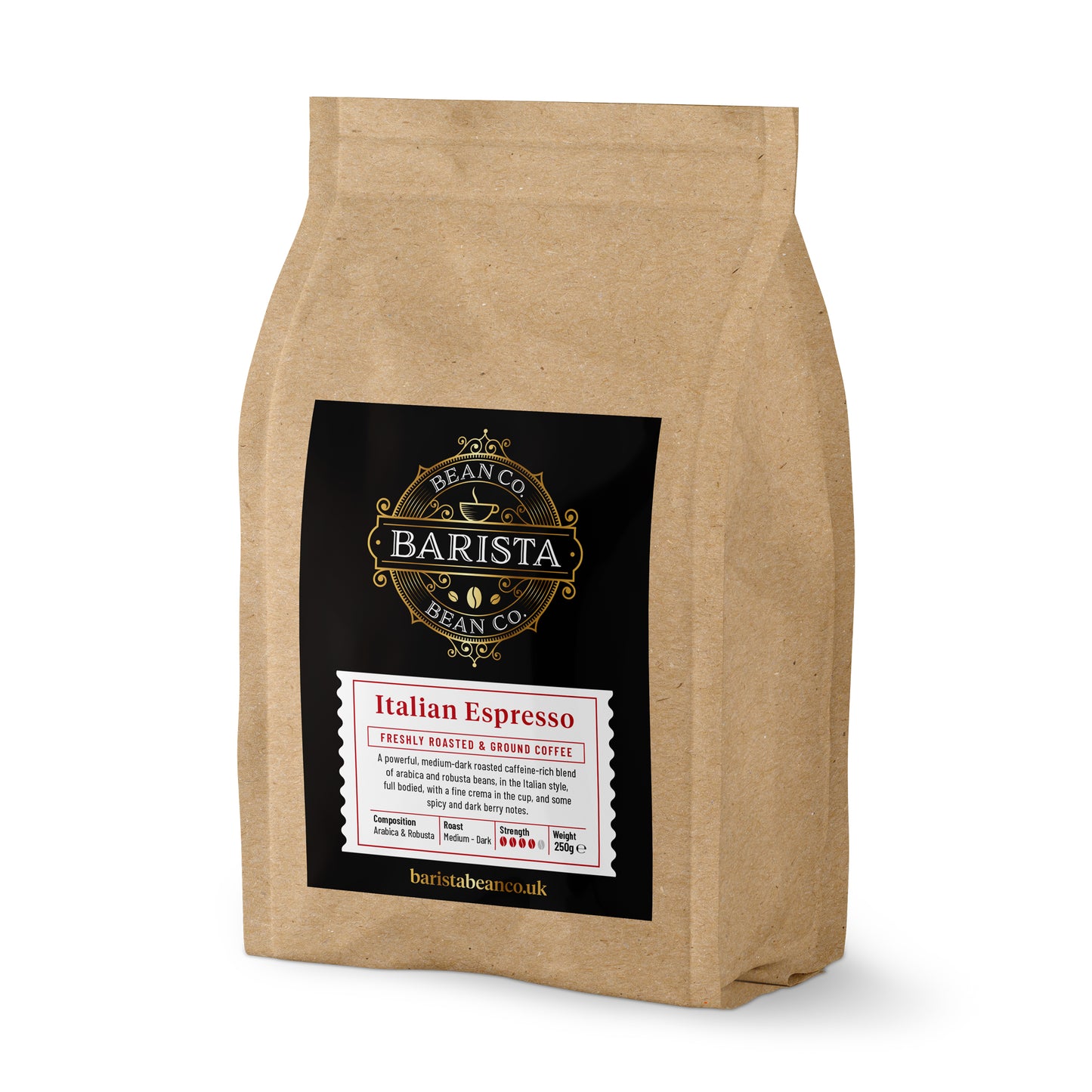 Italian Espresso Coffee (Beans or Ground) - By Barista Bean Co.
