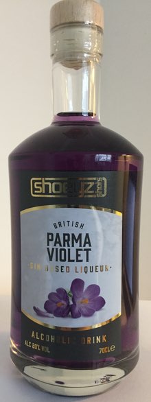 shoeyz gin bottles 6 flavours parma violet