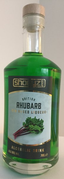 shoeyz gin bottles 6 flavours rhubarb