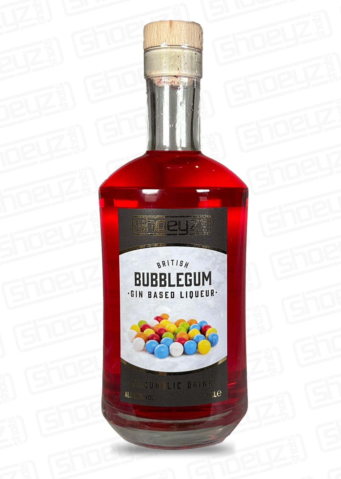 shoeyz bubblegum gin bottle front
