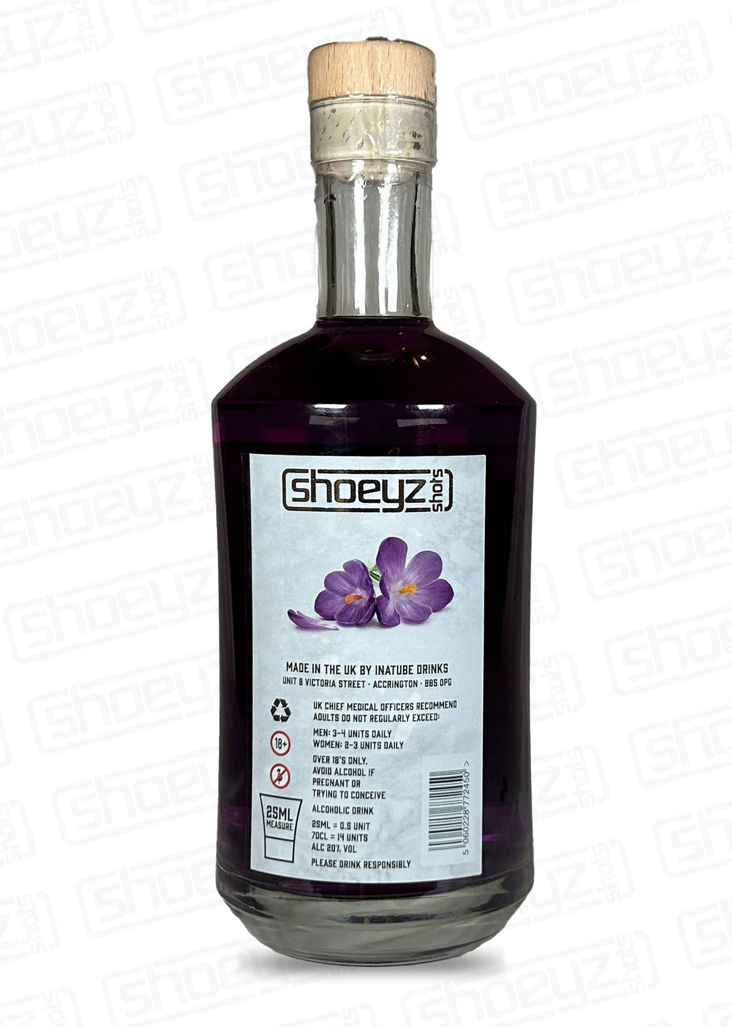 shoeyz gin parma violet bottle rear