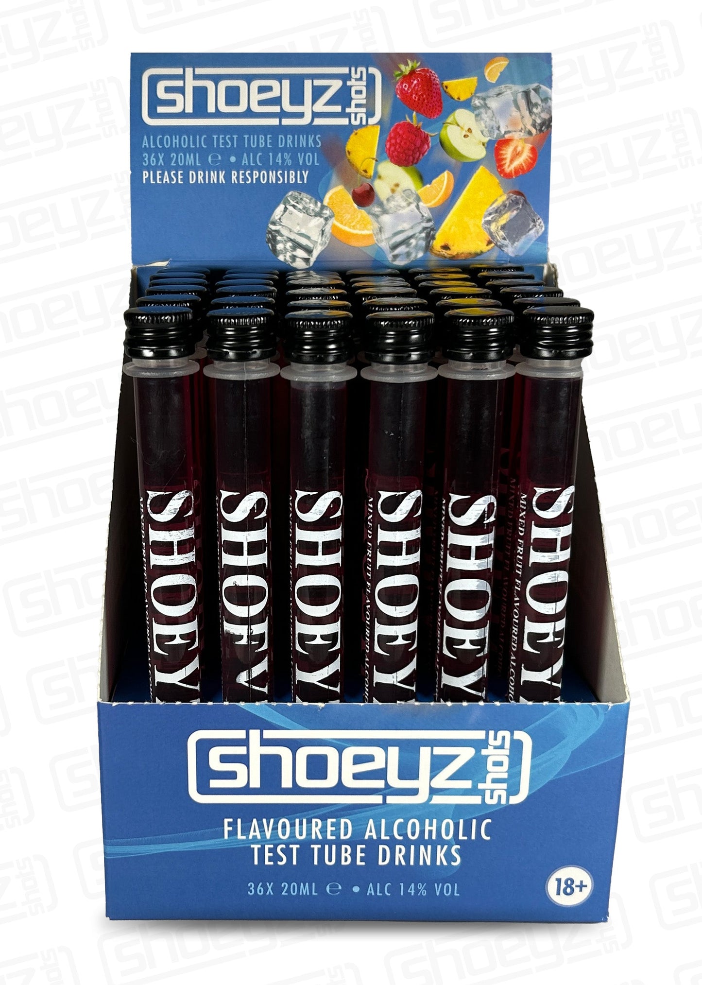 shoeyz vodka test tube shots mixed fruit