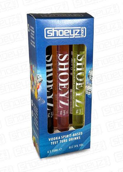 shoeyz vodka test tube shots multi flavours 6 pack 2