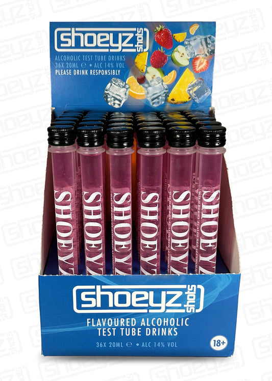 shoeyz vodka test tube shots wild berry